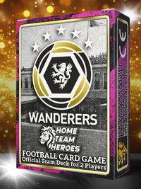 Official licensed football card game Team Deck for Wanderers FC featuring club crest with five stars for competitive 2-player gameplay