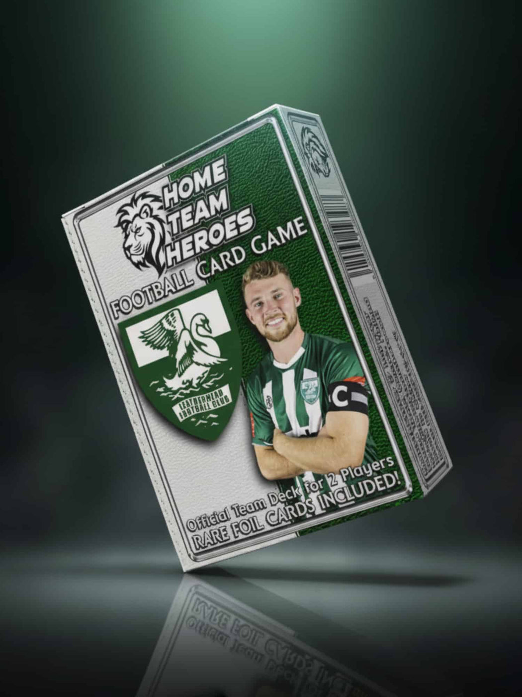 Football card game Team Deck box for Leatherhead FC with official club crest and rare foil cards included for 2-player matches