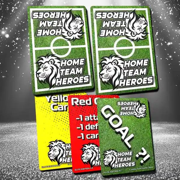 Back sides of limited edition cards - Flawless Finisher and Defensive Dynamo foil cards. Home Team Heroes ELITE, Drop 1.