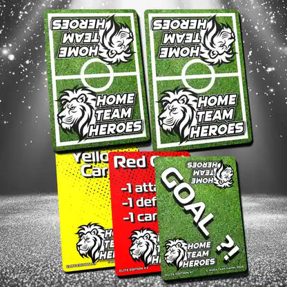 Back sides of limited edition cards - Flawless Finisher and Defensive Dynamo foil cards. Home Team Heroes ELITE, Drop 1.
