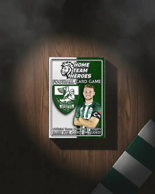 Leatherhead FC Team Deck box for the Home Team Heroes football card game. Includes rare foil football cards, first team players football cards, event cards, referee cards, and more.