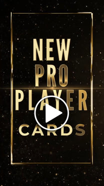 A cinematic Instagram Reel revealing the exclusive Home Team Heroes football card collaboration with Finnish goalkeeper legend Tinja-Riikka Korpela. The video opens with luxurious animated black and gold particle effects and sparkling stars, transitioning to unveil the new limited edition trading cards encased in premium protective holders. On-screen text and visuals celebrate Korpela's monumental achievements: captaining the Finland national team, leading them through four UEFA EURO tournaments.