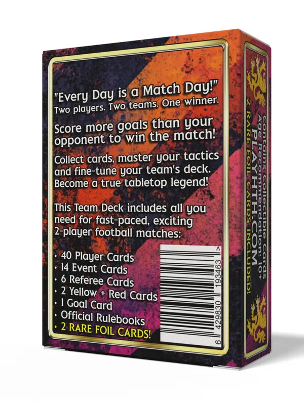 Back of Home Team Heroes Wanderers FC Team Deck, collectible football trading card game with real team  and real players football cards.