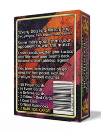 Back of Home Team Heroes Wanderers FC Team Deck, collectible football trading card game with real team  and real players football cards.